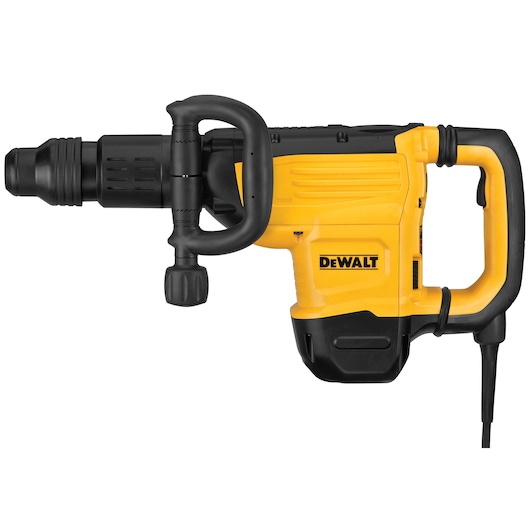 A yellow and black DEWALT electric demolition hammer, model D25893K, photographed against a white background.