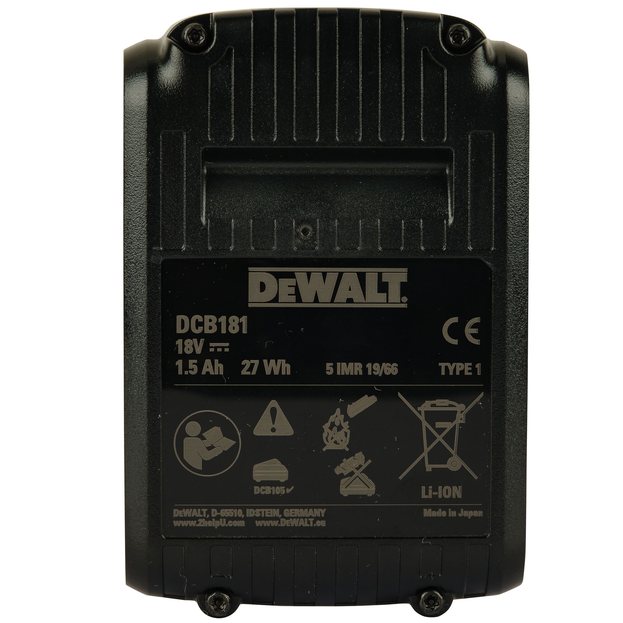 20V MAX 1.5AH BATTERY WITHOUT FUEL GAUGE DEWALT