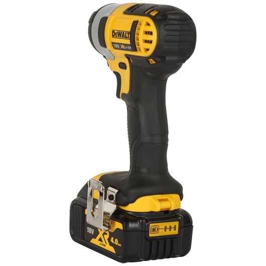 A DEWALT cordless impact wrench, model DCF880M2-QW, with a black and yellow design, featuring an 18V XR Li-Ion 4.0Ah battery.