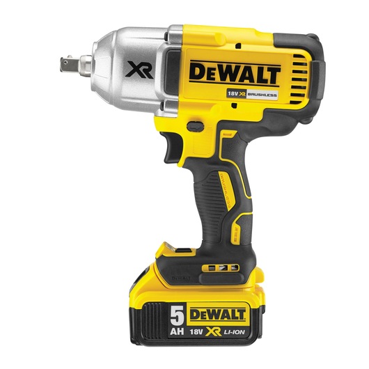 18V XR Brushless High Torque 1/2" Impact Wrench - 2 X 5Ah