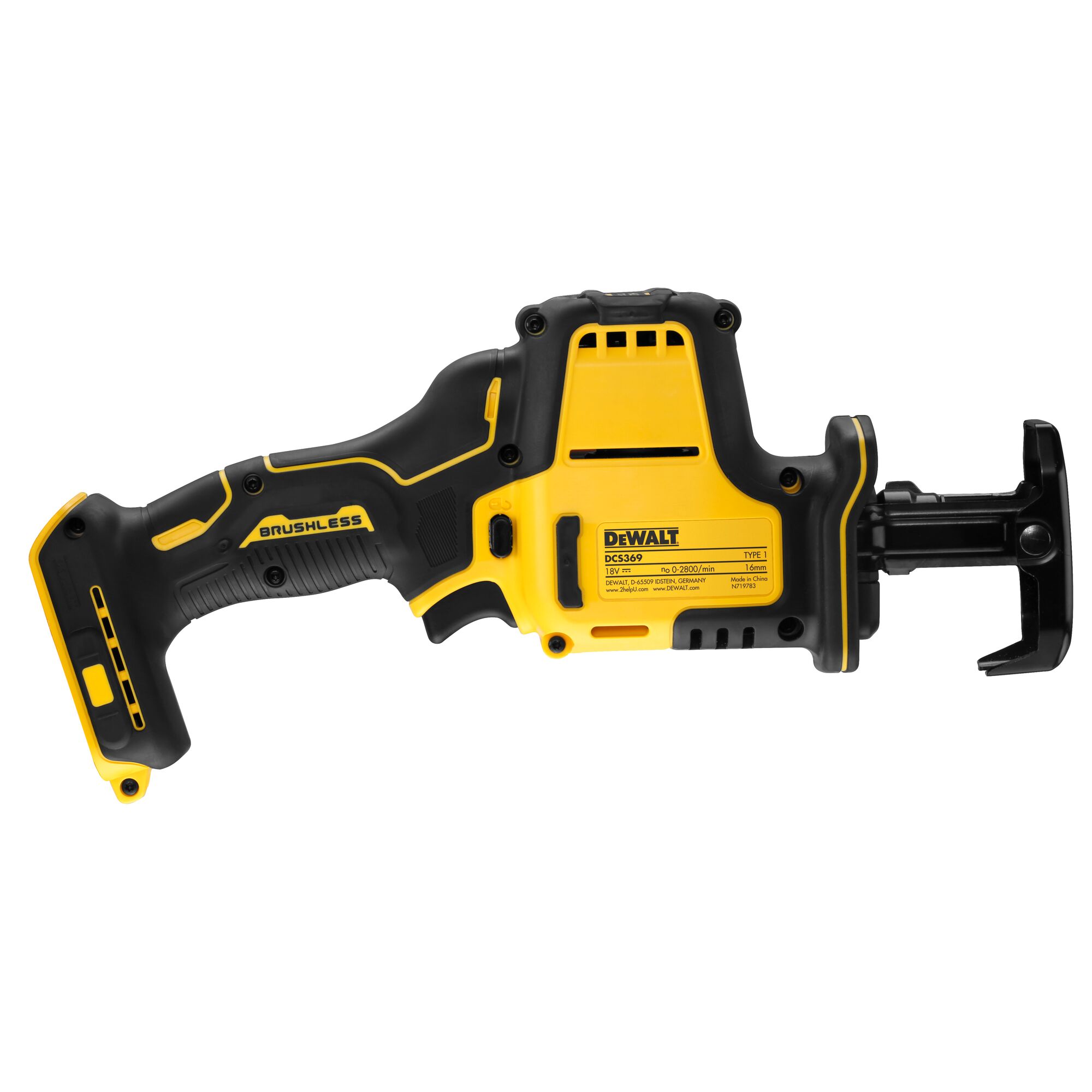 18V XR Brushless Sub Compact Reciprocating Saw - Tool Only