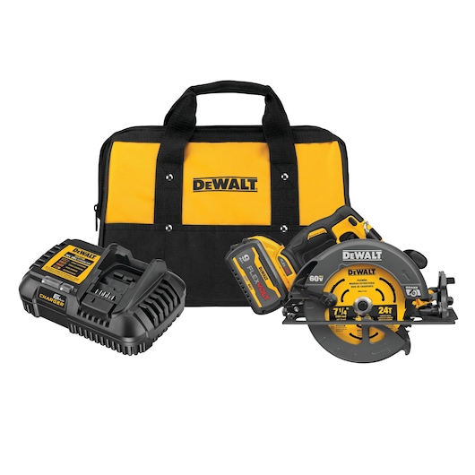 FLEXVOLT brushless cordless circular saw with brake kit.