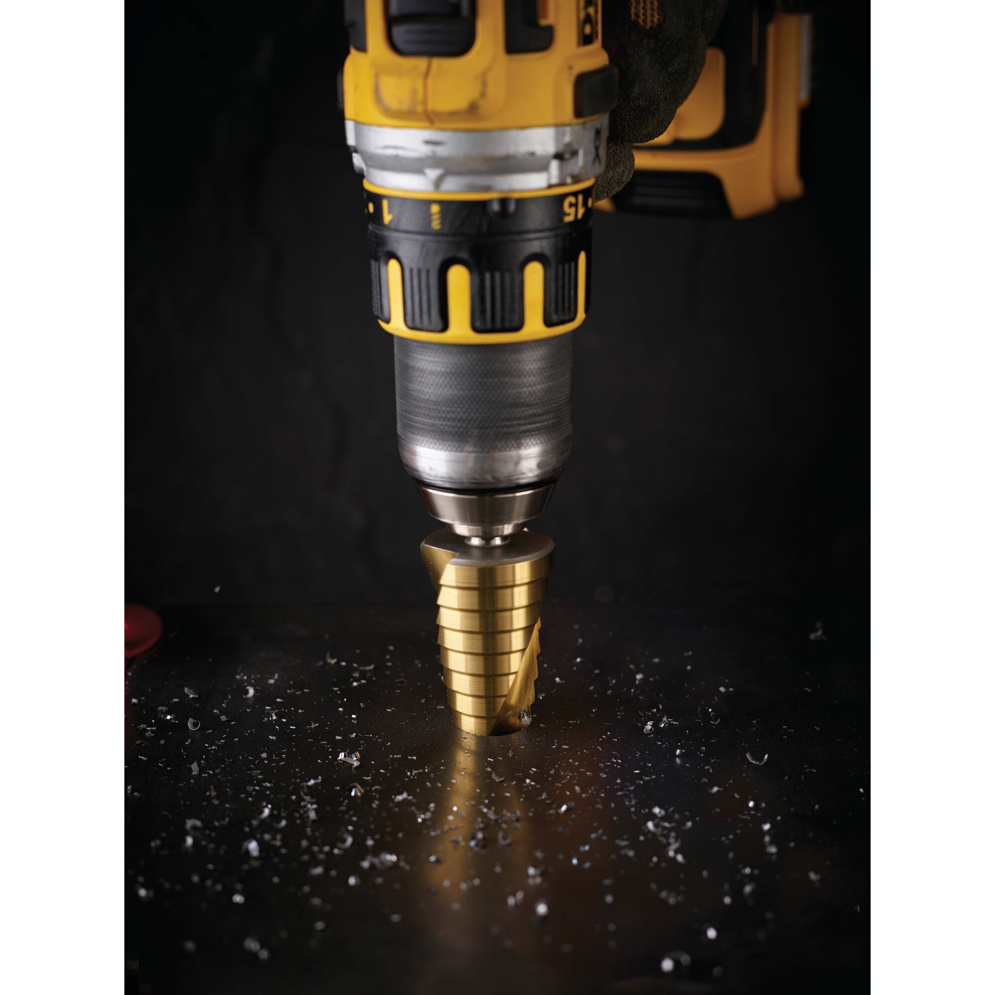 Step best sale drill dewalt