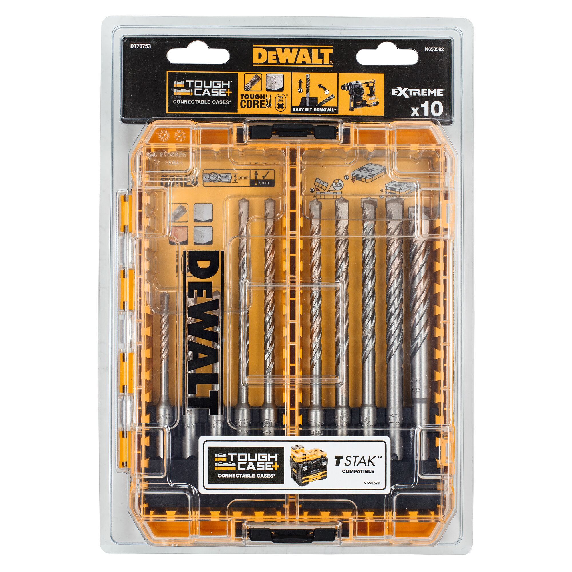 10pc Extreme SDS Plus Masonry Drilling Set | DEWALT