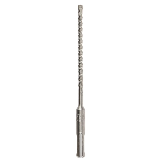 A metal masonry drill bit with a spiral design and SDS shank, shown against a white background.