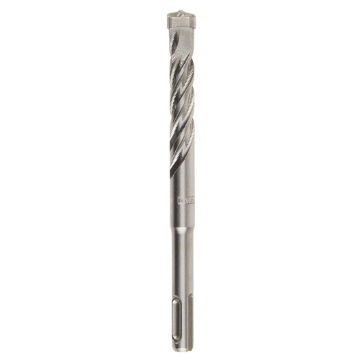 A DEWALT SDS-plus hammer drill bit with a carbide tip and spiral flute design, used for drilling into concrete or masonry.