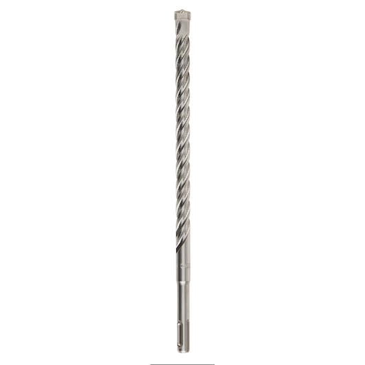 A single metal rotary hammer drill bit with a spiral design and an SDS shank, shown against a white background.