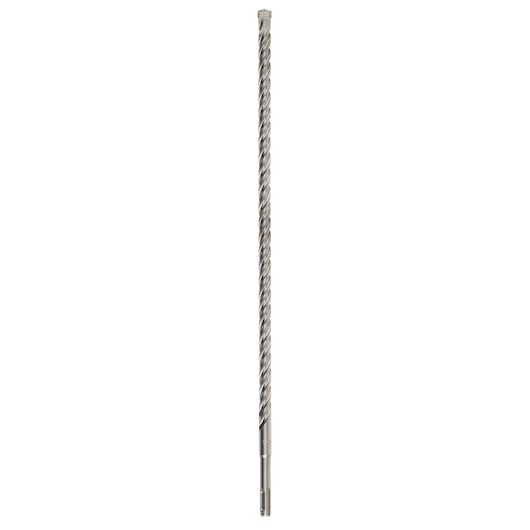A long, metal masonry drill bit with a spiral flute design and an SDS shank, used for drilling into concrete or stone surfaces.