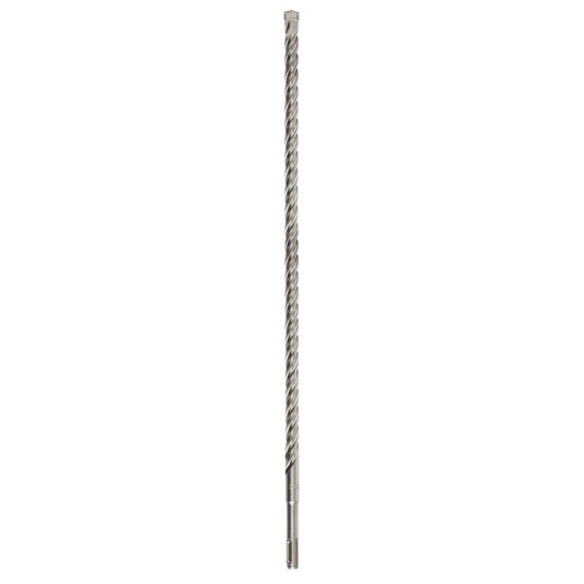 A long, silver DEWALT SDS-Plus rotary hammer drill bit with a spiral flute design for masonry or concrete use, shown on a plain white background.