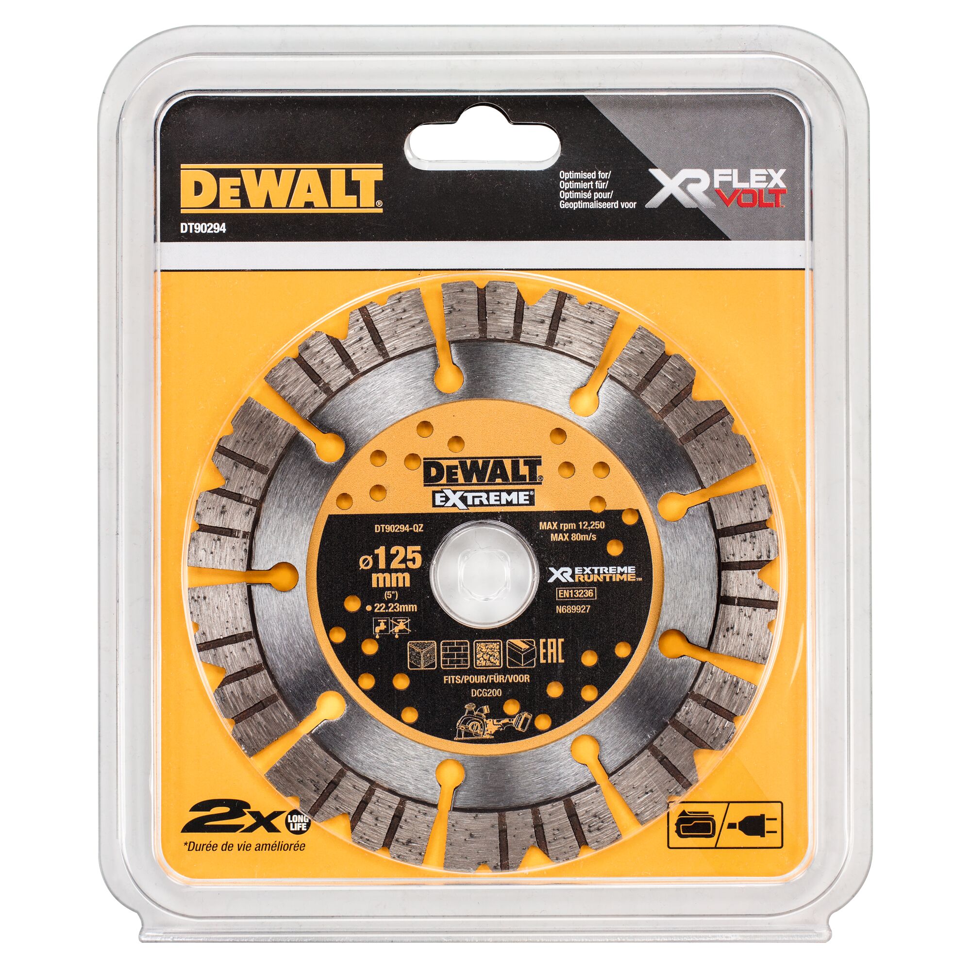 EXTREME Runtime Diamond Wheel (125 x 22 mm) | DEWALT