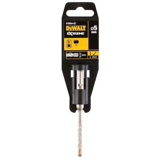 DEWALT Extreme SDS-plus masonry drill bit, model DT9504, 5 mm diameter, in retail packaging.