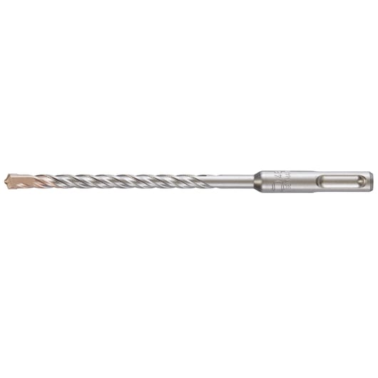 A single DEWALT SDS-plus masonry drill bit with a spiral flute design and carbide tip, shown against a white background.