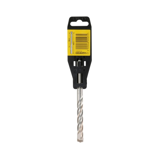 A DEWALT DT9552 masonry drill bit in its original black and yellow packaging. The bit is silver with a spiral design and has a barcode and product information on the top section of the packaging.