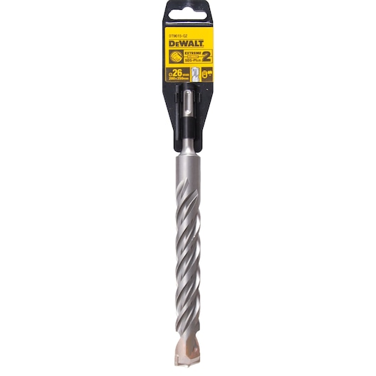 A DEWALT Extreme 2 SDS-Plus masonry drill bit in its original packaging, size 26mm x 250mm, suitable for use with rotary hammers.