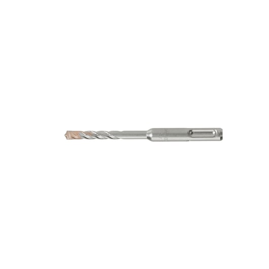 A single SDS-plus masonry drill bit with a spiral flute and a tungsten carbide tip, designed for use with rotary hammer drills.