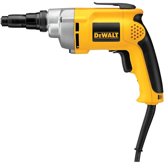 A DEWALT DW268 corded electric screwdriver with a yellow and black body, photographed against a white background.