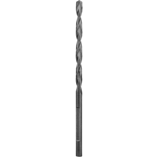 A single metal drill bit with a twisted design, shown vertically against a white background.