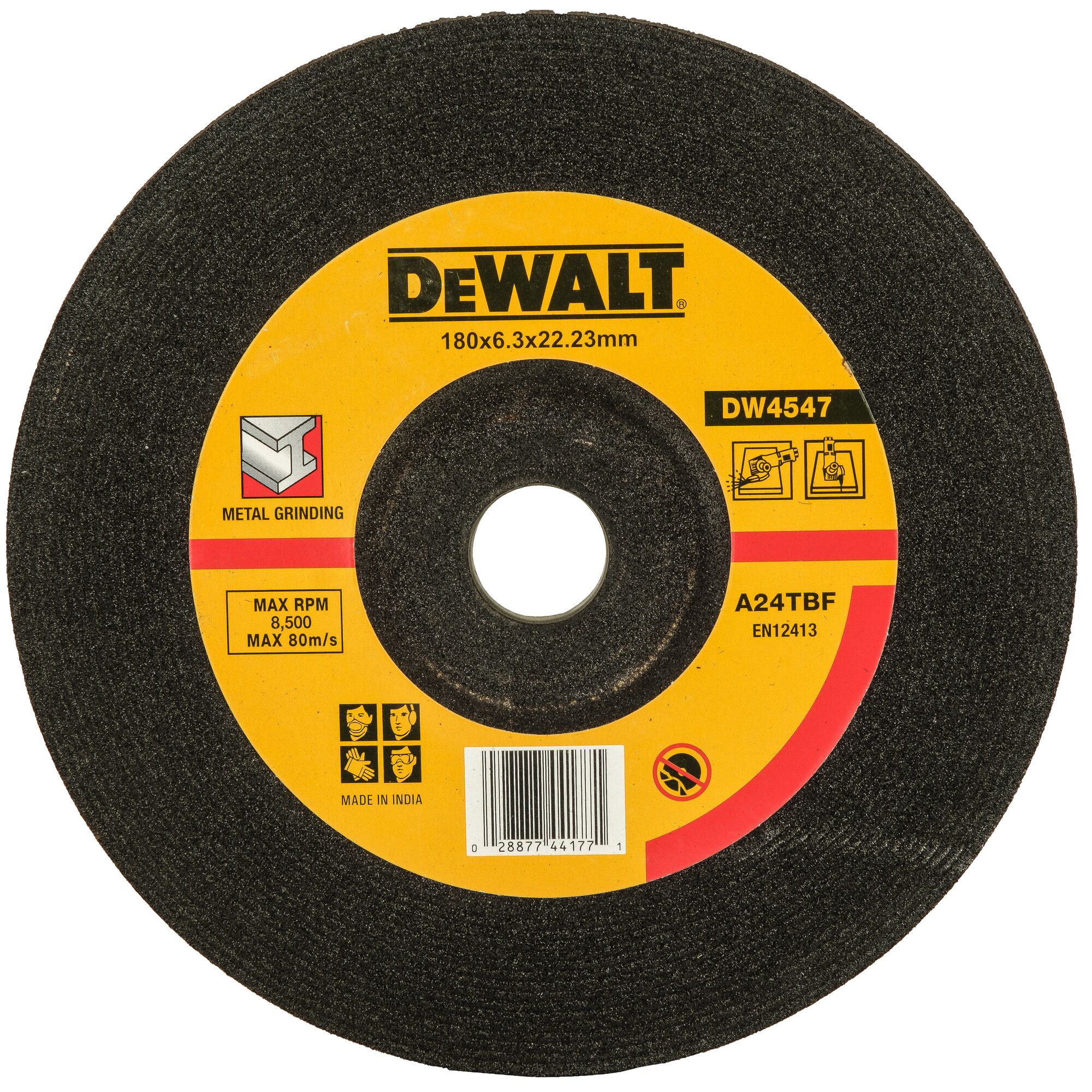 DC Wheel 180 X 6.3 X 22.23 mm A24TBF DEWALT