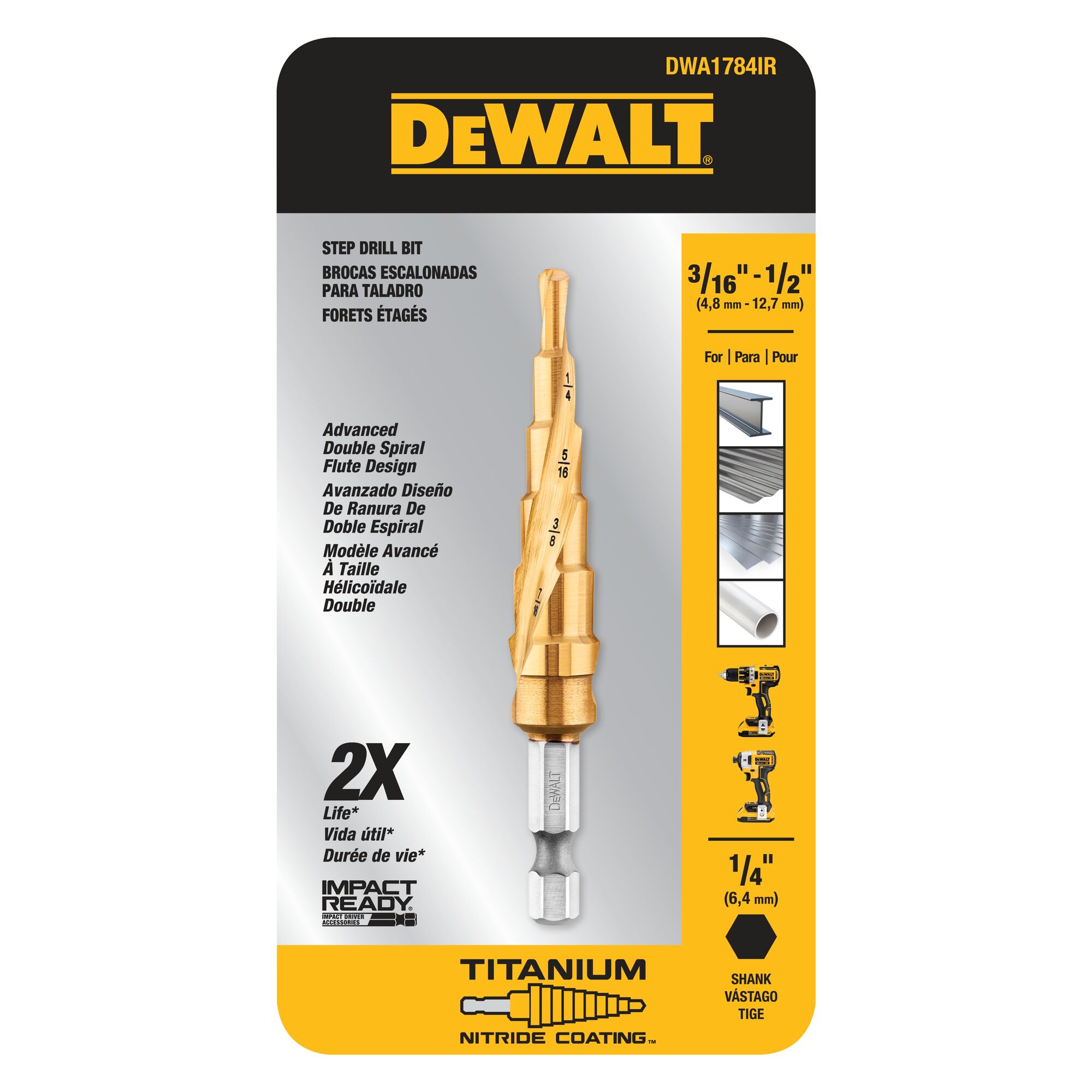 Impact step deals drill bit