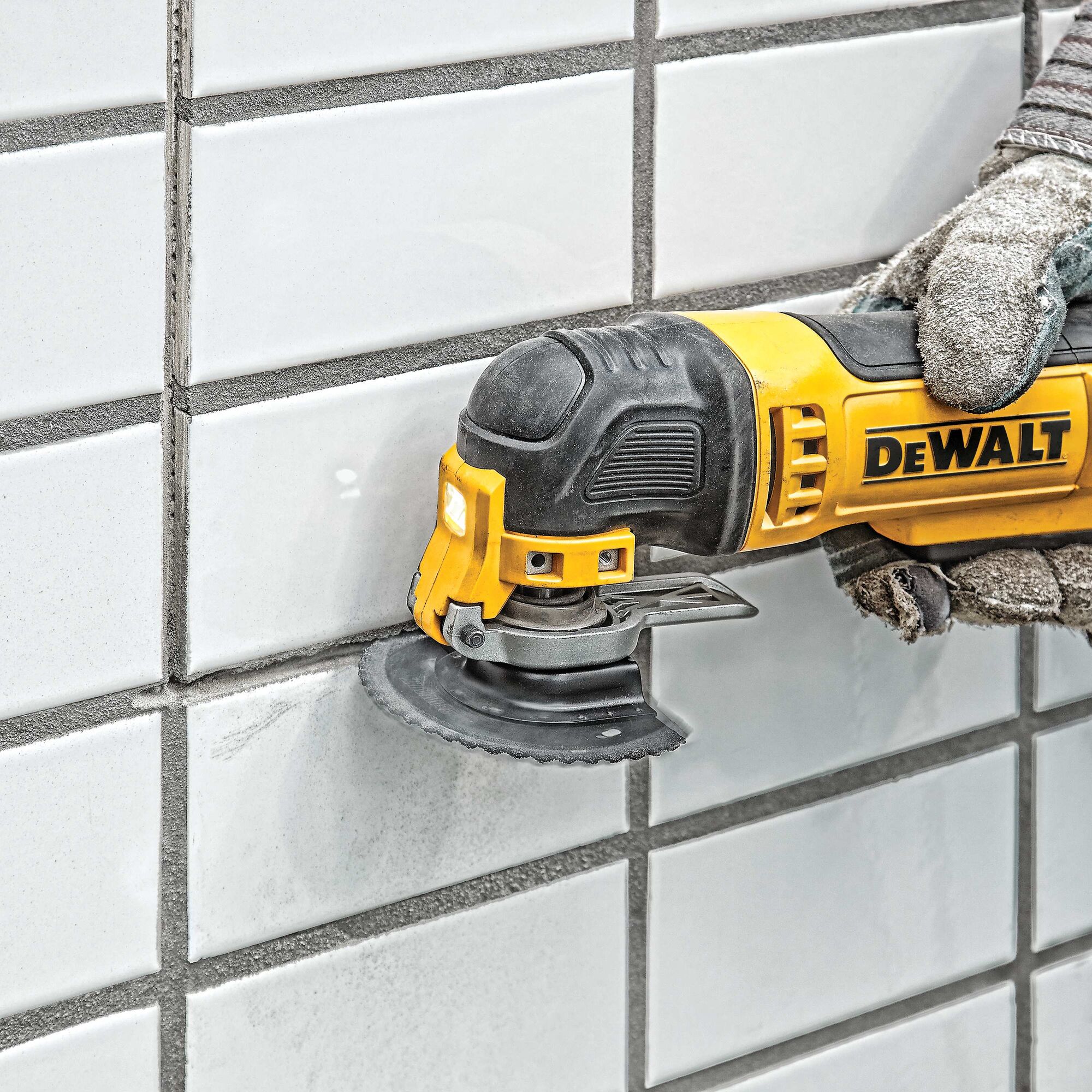 Removing tile deals with oscillating tool