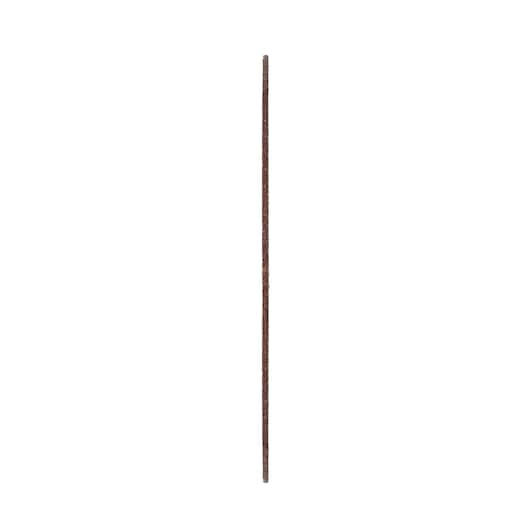 A single thin, brown, cylindrical metal rod photographed on a white background. The rod appears textured and is shown vertically in the center of the image.