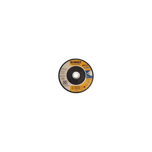 DEWALT abrasive cutting disc for metal, model DWA8063SIA-KR, circular shape with a central hole, shown with product labels and specifications.