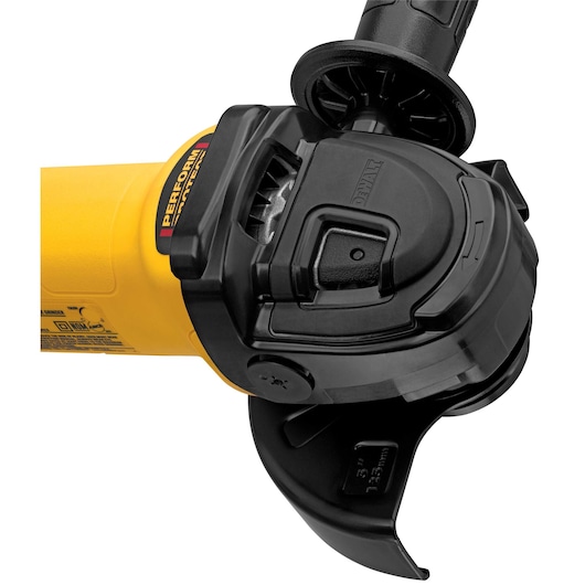 Side handle feature of high performance trigger switch grinder with nolock on.