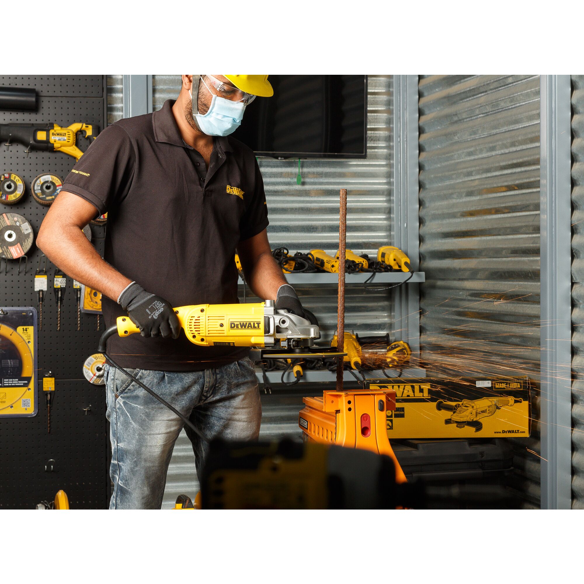 Dewalt cordless cheap 9 inch grinder