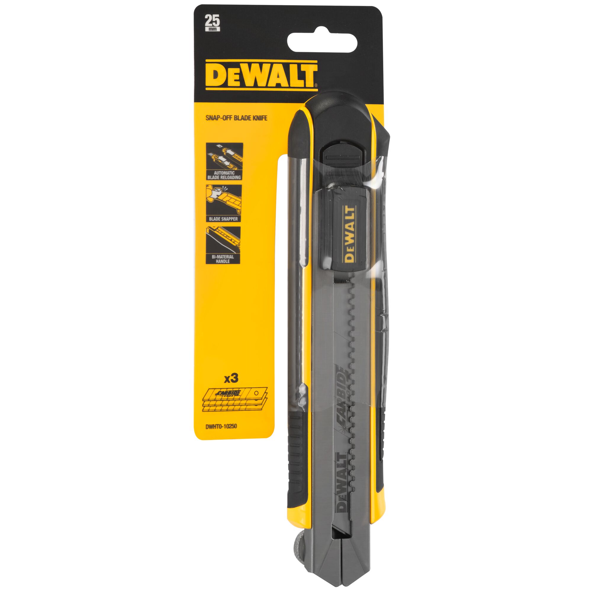 25mm Snap off Knife with Auto Lock Slider DEWALT