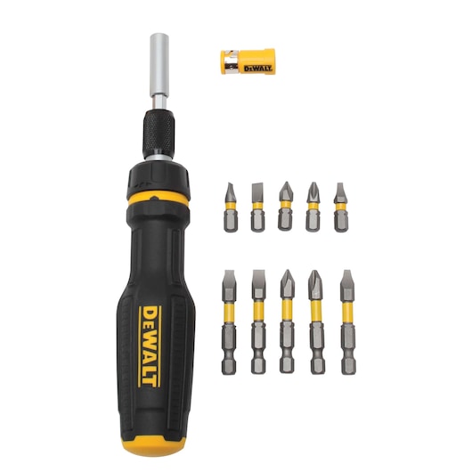 MAX FIT Telescoping Multi bit Ratcheting Screwdriver.