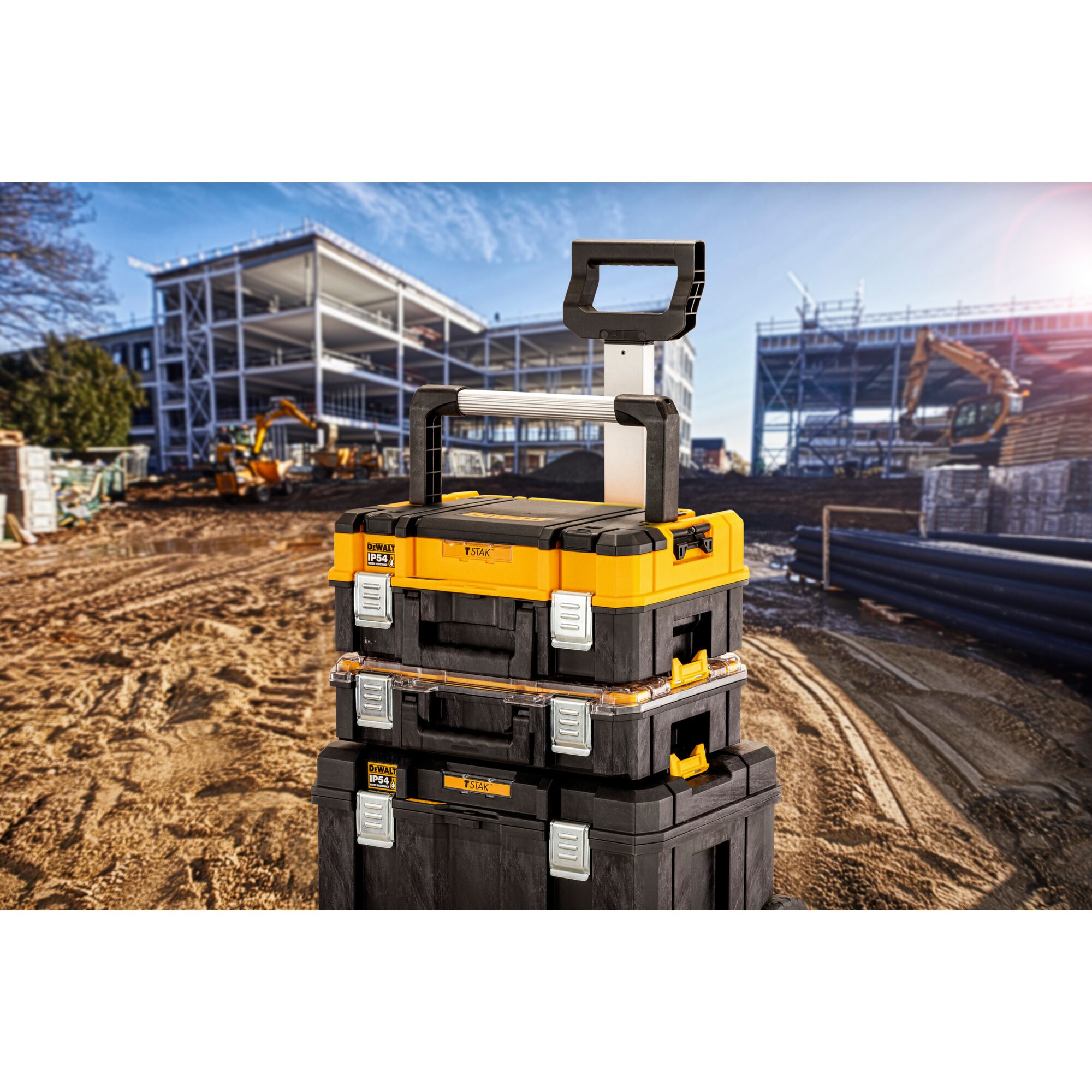 TSTAK IP54 Organiser Top Shallow Box | DEWALT