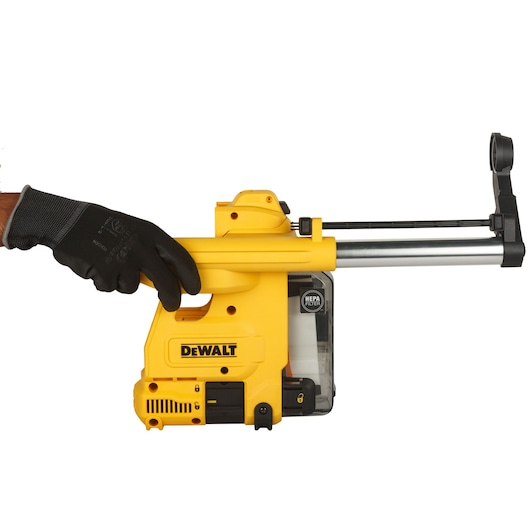 Cordless Onboard Dust Extractor for SDS-Plus Hammers with HEPA Filter