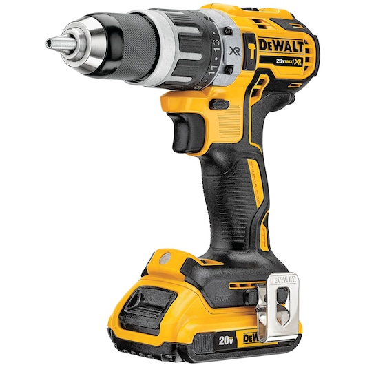Profile of Lithium Ion XR Brushless Compact Hammer drill.