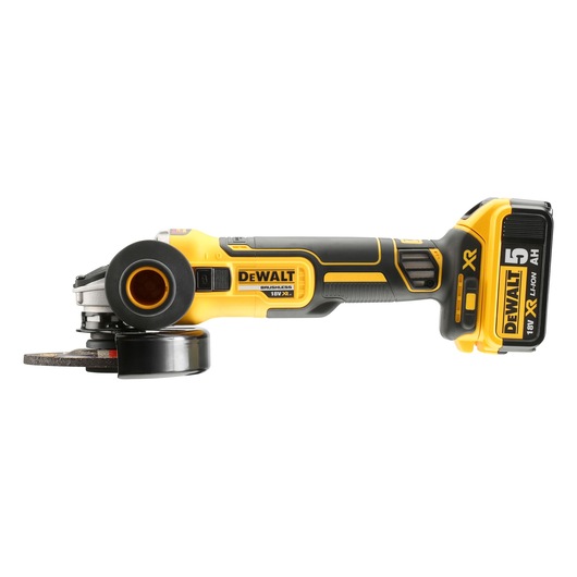 20V MAX Brushless 4-inch Angle Grinder with Slide Switch (5Ah batteries)