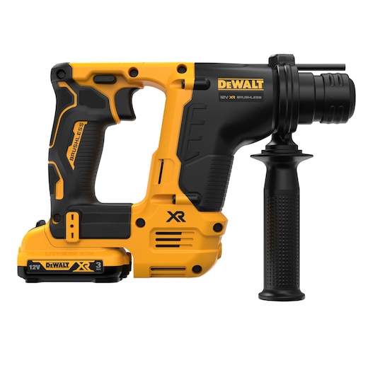 12V MAX Brushless 2-Mode 14mm SDS-Plus Cordless Hammer (3Ah Batteries)