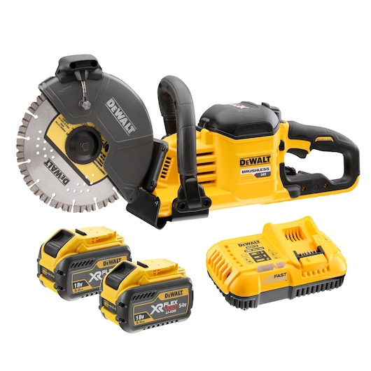 Brushless cordless cut-off saw kit.