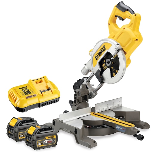 54V XR FLEXVOLT 216mm Mitre Saw - 2 x 6Ah