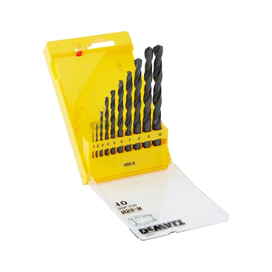 HSS-R Black Oxide Metal Drill Bit Set (10 pc.)