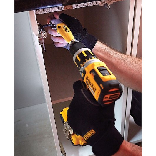 90° Right Angle Attachment 10 Piece Set with 9 x 25mm Screwdriver Bits