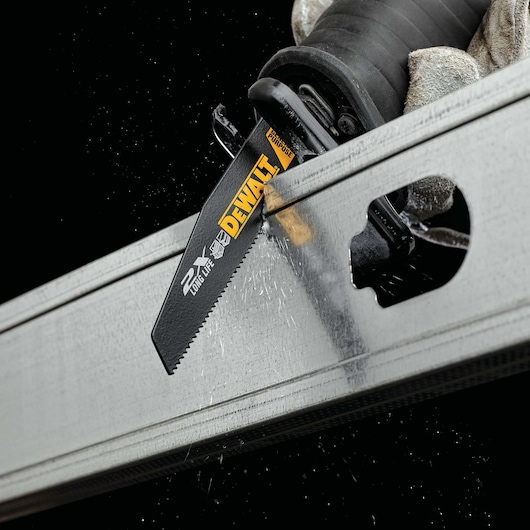 Long Life Wood Cutting Reciprocating Saw Blade in action.