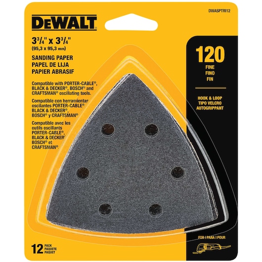 Sandpaper and sanding pads packaging.