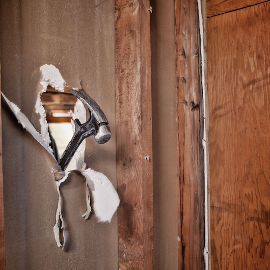 22 ounce demo hammer being used at a construction site.