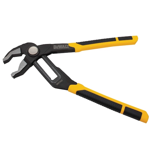 Profile of  opened 12 inch V Jaw Pushlock Pliers.